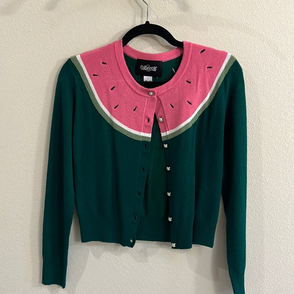Collectif retro watermelon sweater size S, UK 10